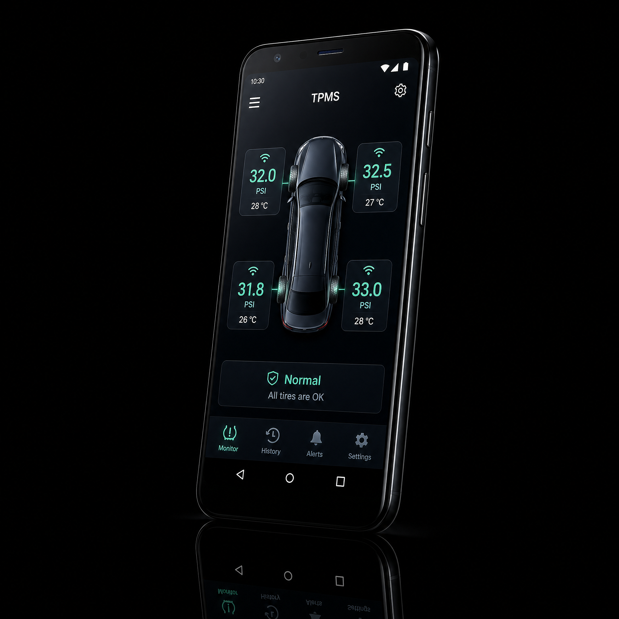 TPMS USB Tire Pressure Monitor System (4 External sensors) for Android head units